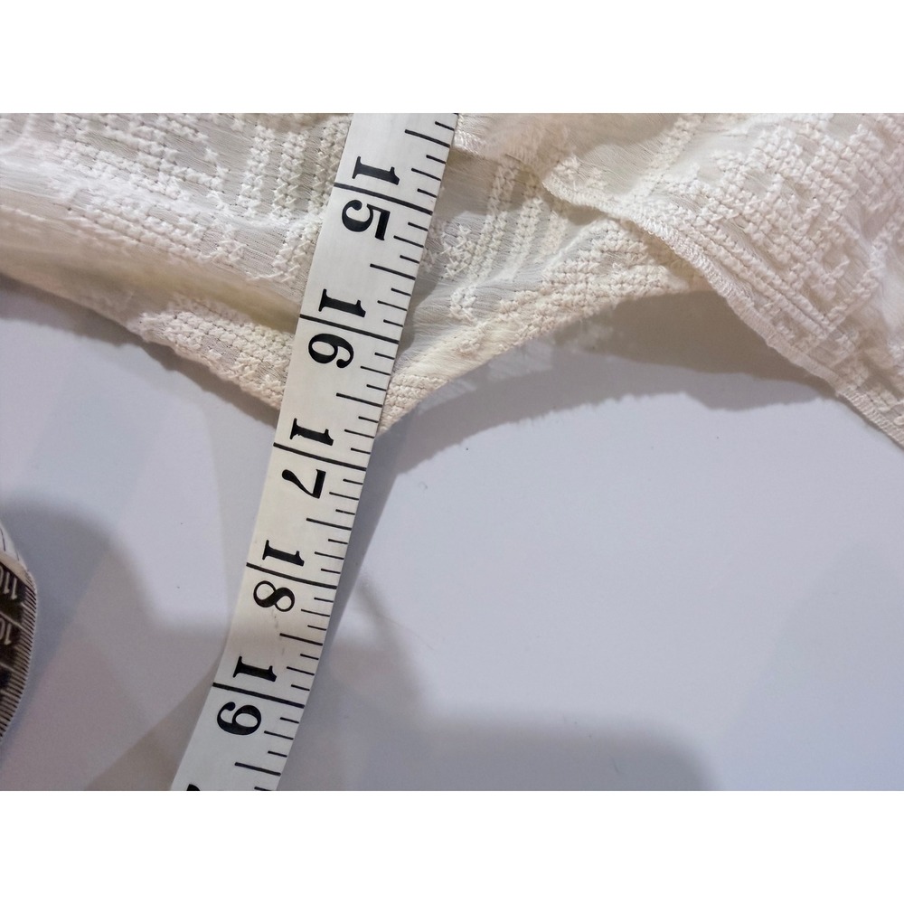 Banana Republic Heritage Collection Ivory Embroidered Ruffle Sleeveless Top XS - Picture 7 of 7